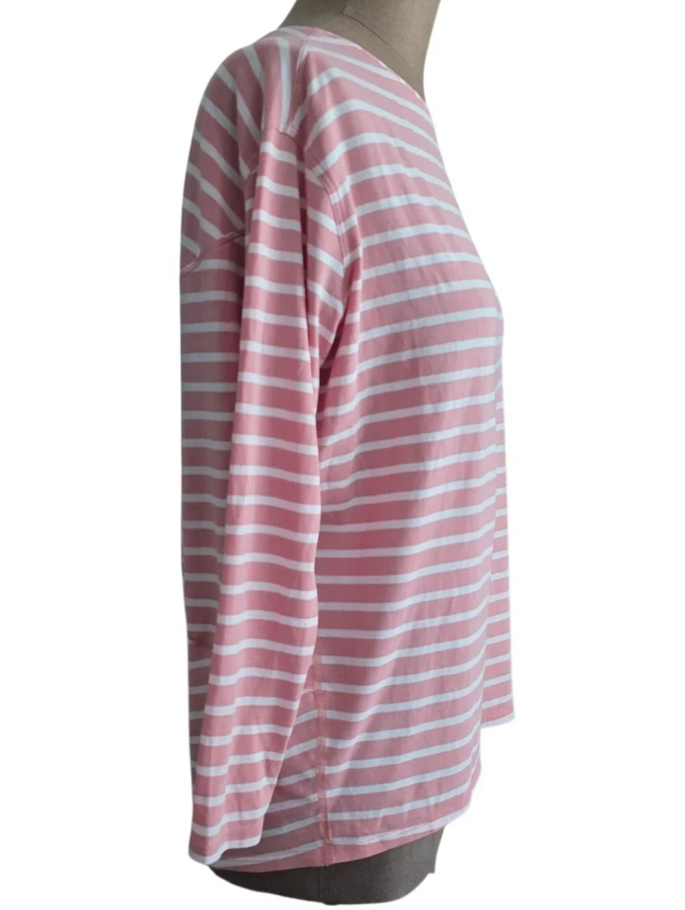 Lululemon Back In Action Long Sleeve in Yachtie Stripe Pink Pastel White Size 4
